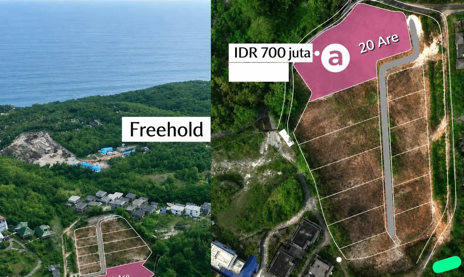 20 Are Ocean View Land in Pecatu 